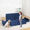 Kids Couch, 8PCS Modular Play Couch for Boys Girls, Child Sectional Fort Building Sofa, High Density Convertible Foam Cushions for Playroom Bedroom - 2 of 4