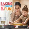 NutriChef 8-Piece Nonstick Carbon Steel Bakeware Set with Red Silicone Handles - 3 of 4