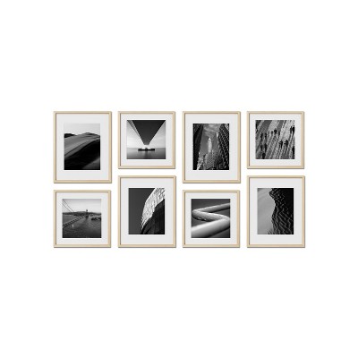 Haus and Hues Ascot Gallery Wall Frame Set with Real Glass and Mat