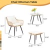 Sapphtopaz Outdoor Patio Furniture Set Wicker Bistro Patio Chairs with Removable Cushion and Ottoman, Round Table for Garden, Terrace - 2 of 4