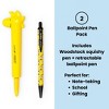Yoobi 2pk Peanuts Novelty Ballpoint Pen Woodstock, School Supplies - 2 of 4