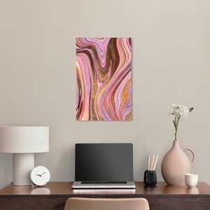 Doll Memories - Pink Geode Canvas Mineral Agate Geode Wall Art by Art Remedy Framed - 1 of 4