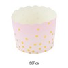 Unique Bargains Medium Polka Dot Disposable Baking Cups Wood Pulp Paper PE Coating 2.76"x2.17" 50 Pcs - 4 of 4