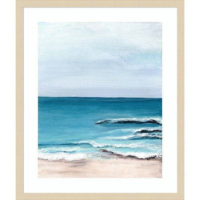 Svelte Natural Framed Coastal Oceanside View I Print