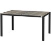 Maggift Patio End Table, Rectangular Outdoor Dining Table with All-Weather Faux Wood Top for Garden, Lawn, Patio, Gray, 39.7"*55"*35.5" - 2 of 4