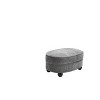 Oval Storage Ottoman with Removable Tray, Multifunctional Chenille Upholstered Storage Coffee Table - ModernLuxe - 4 of 4