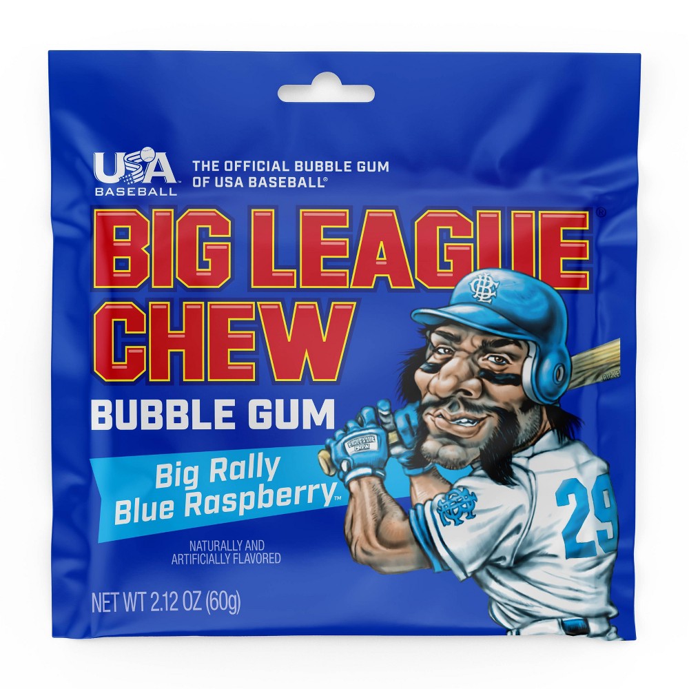 UPC 042897661469 product image for Big League Chew Blue Raspberry Chewing Gum Candy - 2.12oz | upcitemdb.com