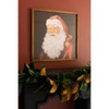 24 Inch Framed Christmas Santa Print – Wood Frame Holiday Art by Kalalou - 2 of 3