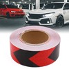 Unique Bargains Arrows Printed Reflective Safe Warning Conspicuity Tape Sticker 25M Red/Black 1pcs - 2 of 4