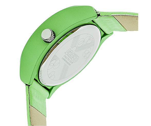Crayo Atomic Women's Leatherette Strap Watch - Lime