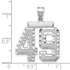 Black Bow Jewelry 14k White Gold, Varsity Collection, Large D/C Pendant, Number 49 - 2 of 3