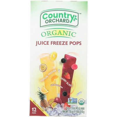 Country Orchard organic Freeze Pops Tropical - Case of 8 - 12 pops