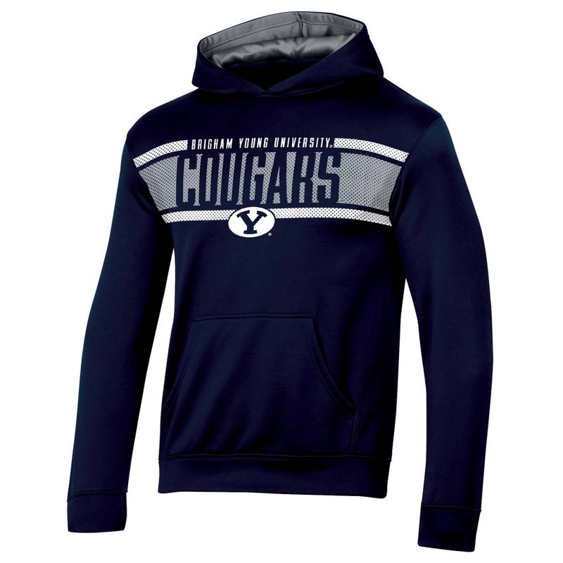 NCAA BYU Cougars Boys&#39; Poly Hooded Sweatshirt, 1 of 4