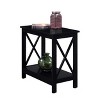 HomeStock Chairside End Table with Shelf, Slim Chairside Style with Two Open Shelves, Functional Accent Table for Small Living Spaces - 4 of 4