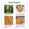 Reversible Round Teak Cutting Board, All Purpose Food Safe Thick Board - 4 of 4