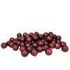 Northlight Shatterproof Matte Christmas Ball Ornaments 2.5" (60mm) - Burgundy - 60ct - 2 of 3