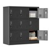 9 Doors Metal Storage Cabinets with Keys, Card Slot Lockers for Employees, Employee Lockers, Metal Locker Organizer for Home School Office Gym Garage - 3 of 4