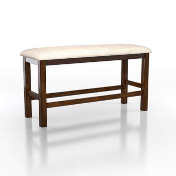 Foret Padded Counter Height Bench Rustic Oak/Beige - HOMES: Inside + Out