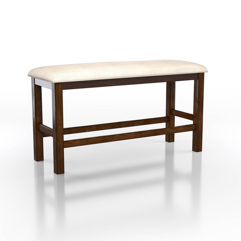 Foret Padded Counter Height Bench Rustic Oak/Beige - HOMES: Inside + Out, 1 of 7