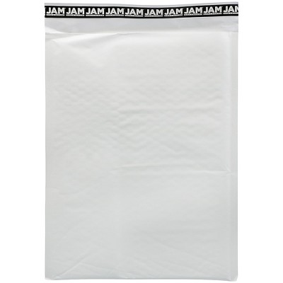 JAM Paper Bubble Lite Padded Mailers Size 5 10 1/2 x 14 1/2 White Kraft 194505I