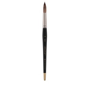 New York Central Oasis Synthetic Brush - Round - Handmade in Germany, Professional Watercolor Brushes with Ergonomic Handle, Soft, Absorbent Bristles - 1 of 4