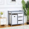 Wooden Baby Changing Table, Modern Diaper Changing Table, Infant Diaper Changing Station Dresser with 3 Laundry Baskets and Changing Pad - 3 of 4