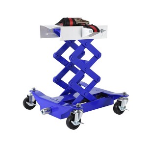450 LBS Low Profile Transmission Jack - Heavy-Duty Auto Repair Lift with 7-23 Inch Height Range, 2M Safety Straps & 4 Brake Wheels - 1 of 4