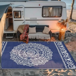 Nasitip Outdoor Rug Reversible Patio Rug Plastic Straw Rug Waterproof Lightweight Rug - 1 of 4