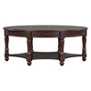 Ridstar Modern Oval Coffee Tables with Storage For Living Room-Dark Brown - 2 of 4