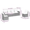 vidaXL Garden Sofa Set Brown, Cream White - 3 of 4