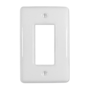 Amerelle Metro White 1 gang Ceramic Rocker Wall Plate 1 pk - 1 of 1