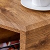 CAVINAS Living Room Side Tables with Perforated Design, Hexagonal Tea Table with Storage, Modern Wood Coffee Table for Living Room, Bedroom - 2 of 4