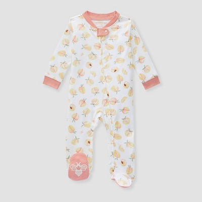 Image of Burt's Bees Baby® Girls' Peachy Keen Sleep & Play - Pink 3-6M