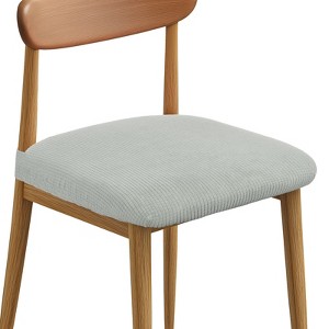 Unique Bargains Washable Stretch Soft Dining Chair Cushion Covers 4 Pcs - 1 of 4