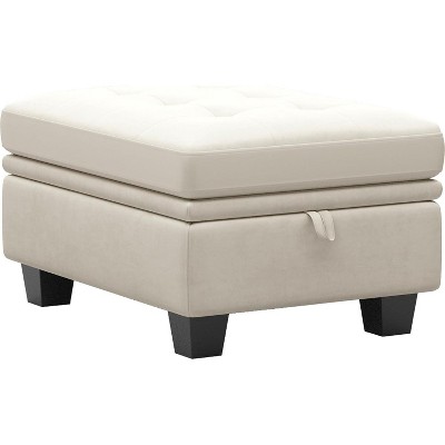 Belffin Modular Velvet Tufted Small Ottoman