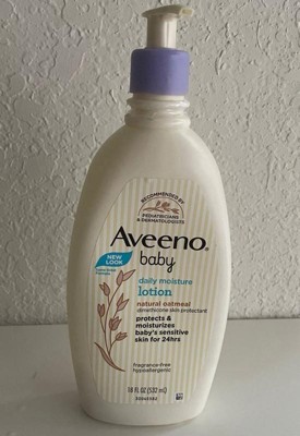 Aveeno Baby Daily Moisture Body Lotion for Sensitive Skin with Natural  Colloidal Oatmeal, Suitable for Newborns, 18 FL OZ