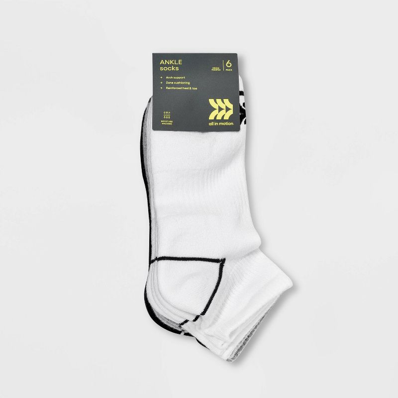Men's Active Ankle Socks 6pk - All in Motion™, 2 of 4