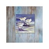 Cottage Garden West of The Wind SANDPIPERS Blue, White, Yellow 24 x 24 Inch Waterproof Gallery Wrapped Canvas, Outdoor Garden, Yard, Patio All Weather - 2 of 2