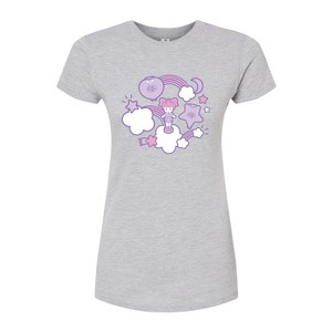 Women's - Polly Pocket - Polly Pocket Sticker Collage Fitted Graphic T-Shirt - 1 of 3
