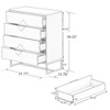 Vynxaria Solid wood special shape square handle design with 4 drawers bedroom furniture dressers - 4 of 4