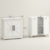 Aghana Digitals White Farmhouse Bathroom Pedestal Sink Cabinet with 2 Barn Doors, Adjustable Shelf, - 3 of 4