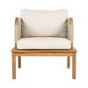 Single Patio Furniture Outdoor Club Chair with Cushions,Acacia Wood Frame and Rope Weave for Garden,Patio,Balcony-The Pop Home - 2 of 4