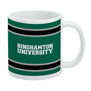 Binghamton University Stripes Ceramic Coffee Mug Novelty Gift Mugs for Coffee Tea and Hot Drinks 11oz White - 1 of 4