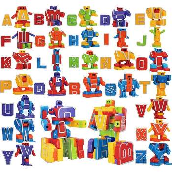 JOYIN 26pcs Alphabet Robots Toys for Kid 4.25inch Letters Toddlers Education Toy, Carnival Prizes, Christmas Toys, Treasure Box