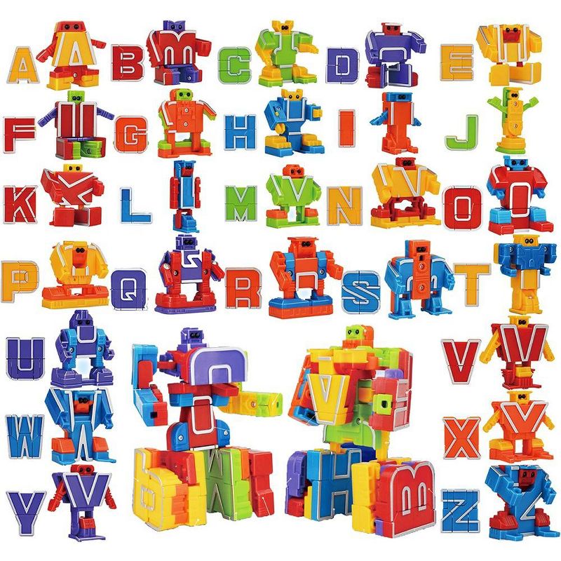 JOYIN 26pcs Alphabet Robots Toys for Kid 4.25inch Letters Toddlers Education Toy, Carnival Prizes, Christmas Toys, Treasure Box, 1 of 8