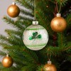 Northlight Irish Shamrock Mercury Glass Christmas Ornament - 3" - Green - 3 of 4