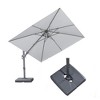PURPLE LEAF Cantilever Patio Umbrella Outdoor Offset Umbrella with 3 Years Fade Resistance Recycled Fabric With Base - 2 of 4