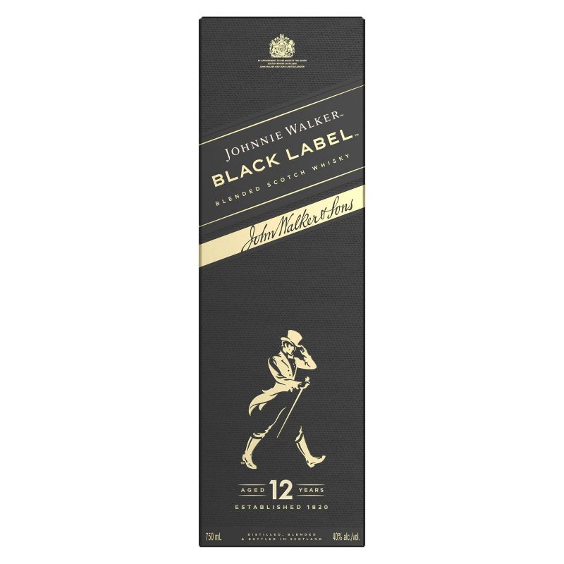 Johnnie Walker Black Label Scotch Whisky - 750ml Bottle, 3 of 12