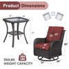 Gymojoy Outdoor Swivel Chairs with Side Table Glider Chairs Set of 3 - 2 of 4
