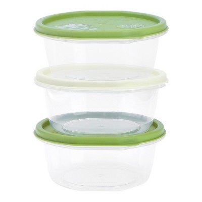 small oval green white